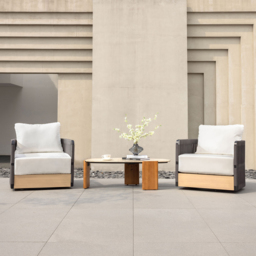 Costra Outdoor Aluminium & Rope Weave Swivel Lounge Chair in Black - thumbnail 5