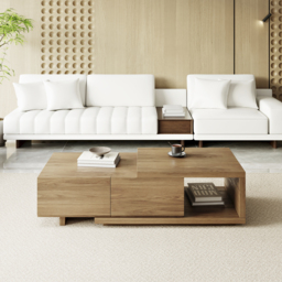 Living Room Cabinet Set 2550 mm Extendable TV Stand & 1750 mm Retracted Coffee Table Set - thumbnail 6
