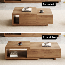 Living Room Cabinet Set 2550 mm Extendable TV Stand & 1750 mm Retracted Coffee Table Set - thumbnail 7