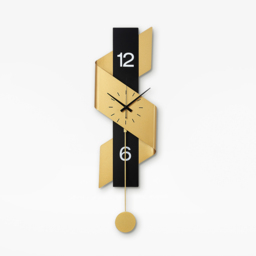 870mm Modern Geometric Gold & Black Digital Wall Clock Oversized Wall Decor For Living Room - thumbnail 7