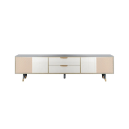 Modern 2000mm TV Stand TV Console with Drawers Line Media Console with Doors - thumbnail 8