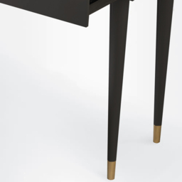 Modern Black Makeup Vanity Set Dressing Table with Lighted Mirror Cabinet & Stool - thumbnail 6