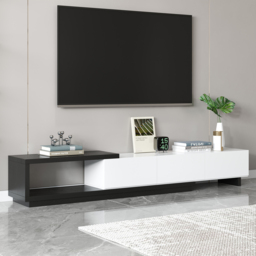 Quoint Modern TV Stand Retracted & Extendable 3-Drawer Media Console for TV Up to 2550 mm - thumbnail 3