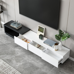 Quoint Modern TV Stand Retracted & Extendable 3-Drawer Media Console for TV Up to 2550 mm - thumbnail 9