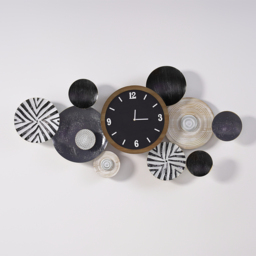 Modern Multi-Round Mute Wall Clock Metal Hanging Home Art - thumbnail 8