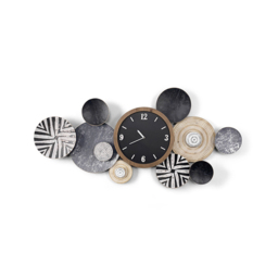 Modern Multi-Round Mute Wall Clock Metal Hanging Home Art - thumbnail 5