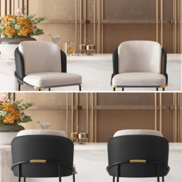 Linenic Modern Black PU Leather Breakfast Bar Stool with Back Bar Height Stool with Footrest - thumbnail 4