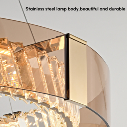 60 cm Crystal Dimmable Ceiling Lights 3 Modes LED Crystal Chandelier with Remote Control - thumbnail 7