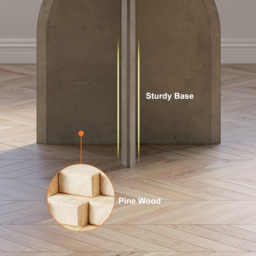 "53"" Small Round Dining Table for 6 Gray Solid Wood Tabletop Pedestal Base Modern" - thumbnail 6