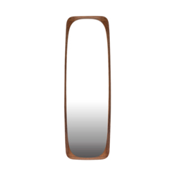 "Mid-Century Rectangle Walnut Full Length Leaning Floor Mirror Wood Frame 1750mm x 500mm " - thumbnail 5