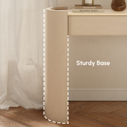 "Japandi 60"" Oval Sintered Stone Console Table With 2 Drawers" - thumbnail 7
