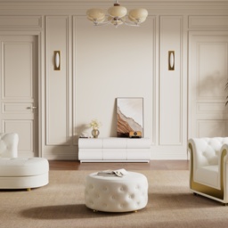 Humply Modern White Leather Long TV Stand with 8 Drawers Media Console for TVs Up to 1900mm - thumbnail 4
