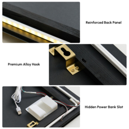 Extra-Large Modern LED Wall Art with Backlit Light Home Decor — USB Powered - thumbnail 8
