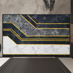 2PCS Morden Geometry Marble Non-slip Front Door Mat Washable Entryway Rug Set - thumbnail 5