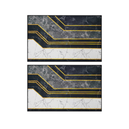2PCS Morden Geometry Marble Non-slip Front Door Mat Washable Entryway Rug Set - thumbnail 8