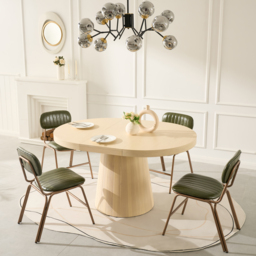 Set of 2 Faux Leather Dining Chairs with Upholstered & Metal Frame Modern Green Dining Room Chairs - thumbnail 5
