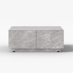 Modern Square Coffee Table with 4 Drawers Storage Wooden Pedestal Coffee Table - thumbnail 6