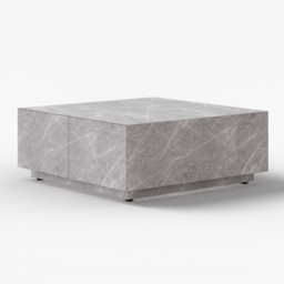 Modern Square Coffee Table with 4 Drawers Storage Wooden Pedestal Coffee Table - thumbnail 7