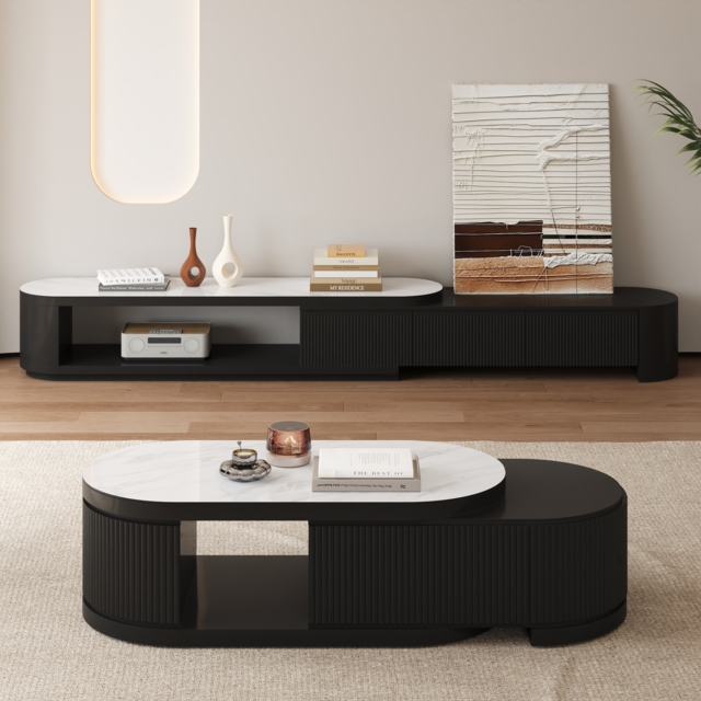 Velar 1803 mm Extendable TV Stand & Coffee Table Set - image 1