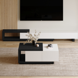 Living Room Cabinet Set 2550 mm Extendable TV Stand & 1750 mm Retracted Coffee Table Set - thumbnail 3