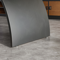 Industrial 1800 mm Rectangular Black Wood Desk with Metal Base - thumbnail 6