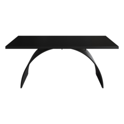 Industrial 1800 mm Rectangular Black Wood Desk with Metal Base - thumbnail 7