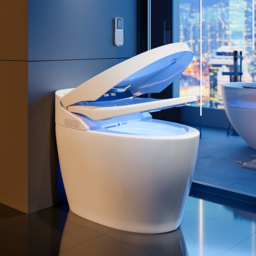 Modern Automatic Toilet One-Piece Elongated Smart Toilet & Bidet with Seat Floor Outlet 1000mm Floating Bathroom Vanity Set - thumbnail 6