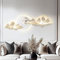 1000mm Silent Wall Clock Modern Landscape Hanging Painting Decorative Wall Art - thumbnail 7
