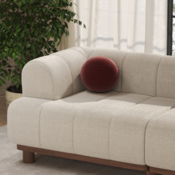 202 cm Boucle Sofa Modern 2 Seater White Couch with Cushion - thumbnail 7