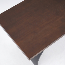 Industrial 180 cm Rectangular Walnut Wood Desk with Metal Base - thumbnail 8