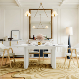 Japandi 1600mm-2000mm Oval Extendable White Dining Table & 4 Dining Chair Set - thumbnail 5