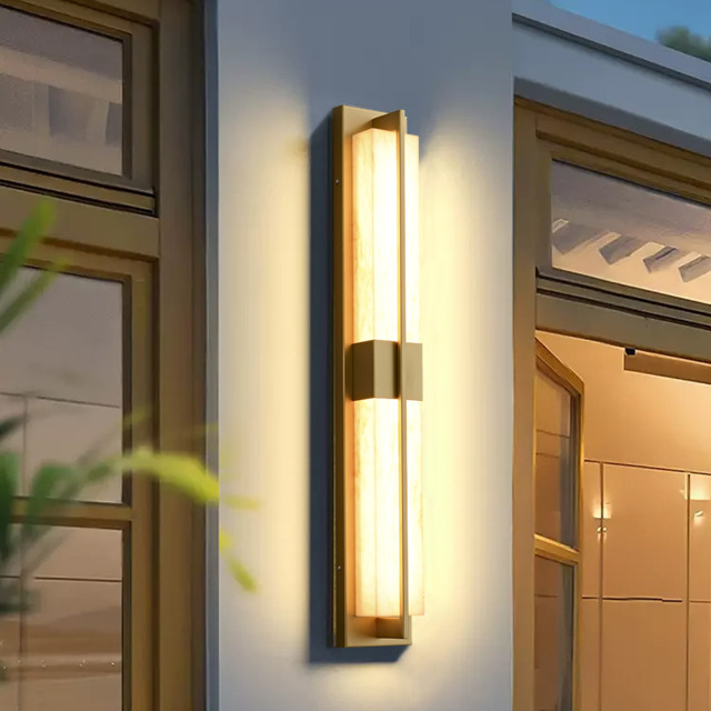 800mm Gold LED Outdoor Wall Lighting Modern Waterproof IP65 Outside Wall Sconce - image 1