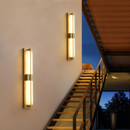 800mm Gold LED Outdoor Wall Lighting Modern Waterproof IP65 Outside Wall Sconce - thumbnail 4