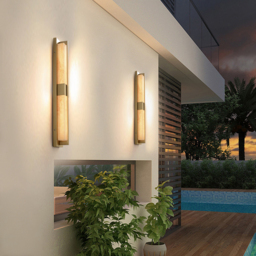 800mm Gold LED Outdoor Wall Lighting Modern Waterproof IP65 Outside Wall Sconce - thumbnail 6
