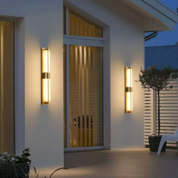 800mm Gold LED Outdoor Wall Lighting Modern Waterproof IP65 Outside Wall Sconce - thumbnail 2