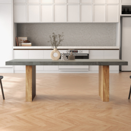 1800mm Gray Dining Table & 4 Dining Chairs Set - thumbnail 2