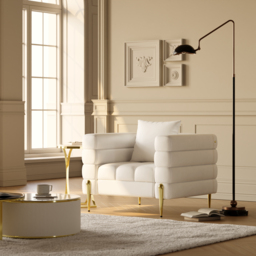 Performance Leather Accent Chair Modern Modular Arm Chair - thumbnail 6