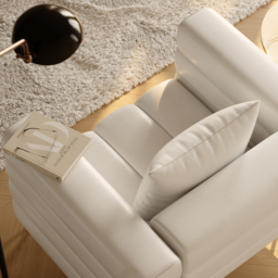 Performance Leather Accent Chair Modern Modular Arm Chair - thumbnail 8