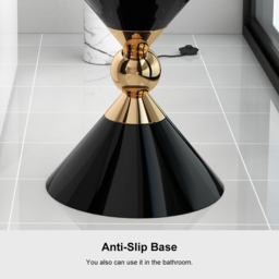Modern Round Black End Table of Hourglass Fiberglass in Small - thumbnail 9