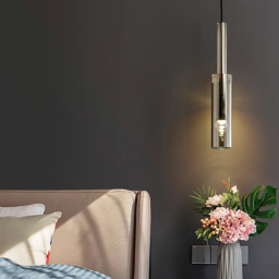 Minimalist Hanging Wall Light 1-Light Clear Armed Sconce Crystal Indoor Wall Lighting - thumbnail 2