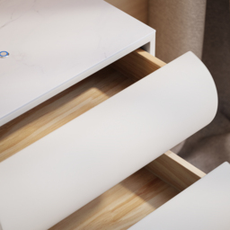 Humply Leather 3-Drawer Smart LED Bedside Table - thumbnail 7