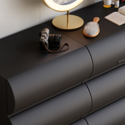 Leather Humply Modern Black 9 Drawer Dresser Chest with Storage Cabinet - thumbnail 7