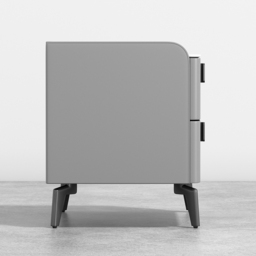 Sintered Stone Top 2-Drawer Leather Bedside Table - thumbnail 9