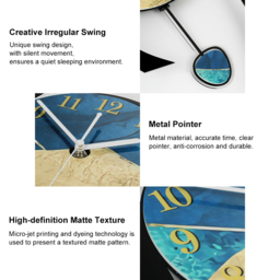 630mm Multi-Color Modern Acrylic Wall Clock Decor Home Hanging Art Living Room Bedroom - thumbnail 6