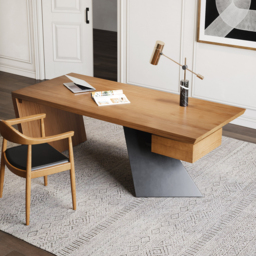 Cabstract Modern Vintage Distressed Office Desk Writing Desk with Drawer Computer Desk (180 cm) - thumbnail 4