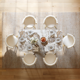 Dining Set 200 cm Rectangle Glossy Pandora Sintered Stone Dining Table with 6 Chairs - thumbnail 4
