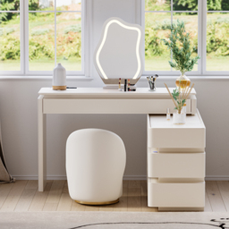 "47"" Smart Makeup Vanity Set Retractable  Dressing Table with Mirror & Lights" - thumbnail 4
