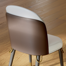 Modern Dining Chairs PU Leather Upholstered Warm White Upholstered Side Chair Dining Room Chairs 6-Pieces - thumbnail 8