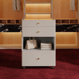 Selvo Walk-In Closet Island Jewellery Dresser with Glass Top & Light Set of 2 - thumbnail 5