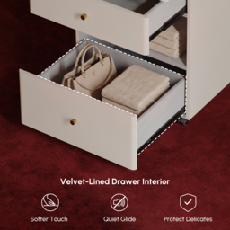 Selvo Walk-In Closet Island Jewellery Dresser with Glass Top & Light Set of 2 - thumbnail 8